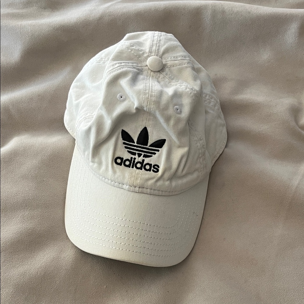 Adidas Classic White Cap with Black Emblem